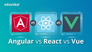 Angular vs React vs Vue  Javascript Frameworks Comparison  Which One You Should Learn  Edureka [upl. by Duff]