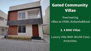 Gated community villa on OMR Road Kelambakkam Chennai 3amp4 BHK 86 Lac sales Enquiry 91 7550098989 [upl. by Popper633]