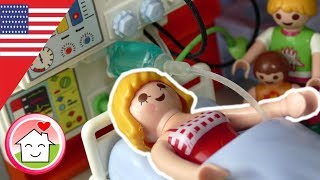 Playmobil english Mommy’s in Hospital  The Hauser Family [upl. by Estes]