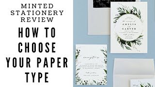 Minted Wedding Stationery Review  Paper Types [upl. by Burn]