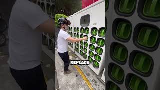 Total Efficiency Battery Swapping at Scooter Station 😱 [upl. by Sauncho]