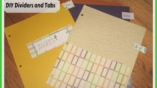 DIY how to make Binder Dividers with Pockets and TabsDIY School Supplies part 2 [upl. by Vachil]