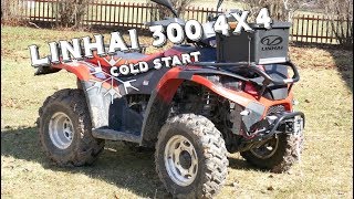 Linhai 300 4x4  Cold start  4K [upl. by Vizza669]