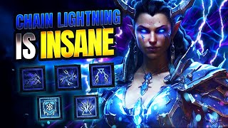 The NEW BEST Sorcerer Levelling Build  Chain Lightning Got BUFFED Lvl 150  Diablo 4 Season 5 [upl. by Brennen921]