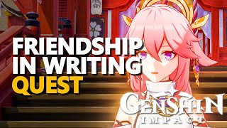 Friendship in Writing Genshin Impact [upl. by Annairt]