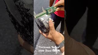 Thickness Test of Road of DBM layer using Core cutting [upl. by Sirak]