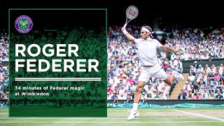 34 Minutes of Roger Federers Best Points at Wimbledon [upl. by Watt]