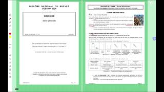 BREVET 2024 PHYSIQUECHIMIE [upl. by Prud641]