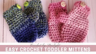 Easy Crochet Toddler Mittens [upl. by Yehs921]