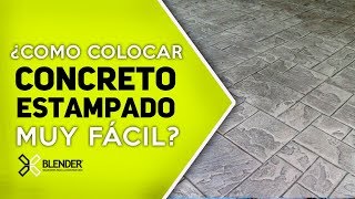 CONCRETO ESTAMPADO APRENDE COMO HACERLO 🚩 La manera MÁS FÁCIL 👈👈💪🚧 [upl. by Amand]