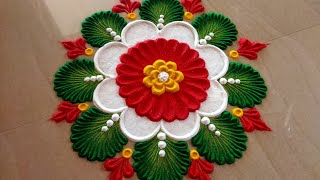 Simple rangoli designDiwali rangoli design Navaratri rangoli Rangoli designs [upl. by Row]