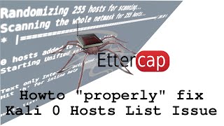 Ettercap  Howto fix Kali 0 Hosts List Issue quotproperlyquot [upl. by Ambrosia]