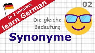 Synonyme 02  die gleiche Bedeutung  Deutsch lernen synonyme [upl. by Atiuqes]