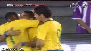 Daniel Alves Great Goal vs Iran  07102010 [upl. by Mide]