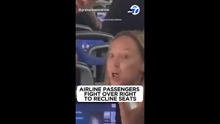 Airline passengers fight over right to recline seats in viral video [upl. by Glendon]