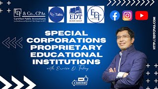 Special Corporations Proprietary Educational Institutions [upl. by Karalee64]