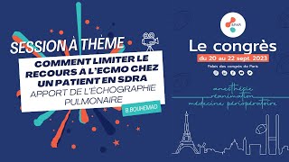 Comment limiter le recours à l’ECMO chez un patient en SDRA  Apport de l’échographie pulmonaire [upl. by Fennell]