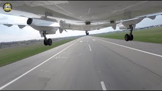 BREATHTAKING RARE Saab 340 Outboard Cam during Takeoff PURE POWER AirClips [upl. by Nagey]