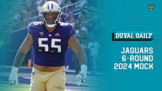 Jacksonville Jaguars 6Round 2024 Mock Draft [upl. by Neibaf738]