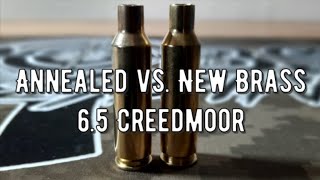 Flame Annealed Brass vs New Brass 65 Creedmoor [upl. by Ecille]