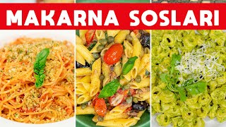 🍝 Hep Aynı Sosu Yapmaktan Sıkılanlara Ferhat Şeften 5 Farklı Makarna Sosu Tarifi  SOSLAR B2 [upl. by Anilad]