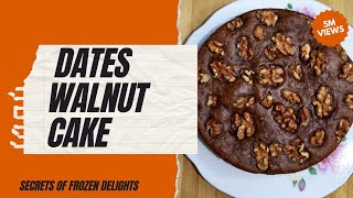 Delicious Dates and Walnuts Cake Recipe  Sweet Indulgence in Every Bite of Eggless Date Cake [upl. by Ynnaej164]