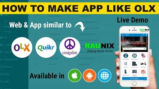 how to make app like olx  how to create app like olx  make app like olx  olxclone classifiedapp [upl. by Notnilk]