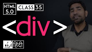 Div tag  html 5 tutorial in hindiurdu  Class  35 [upl. by Adniuqal]