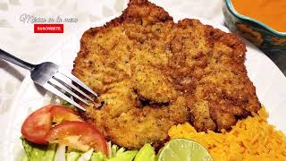 Milanesa De Pollo Empanizada Receta Sencilla Pero Muy Rica 🤗❤️ [upl. by Aihsek]