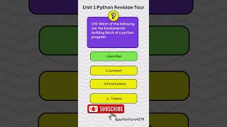 Q10 Python Revision Tour MCQ Revision shorts shortsfeed cbse python mcq short [upl. by Nomad]