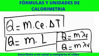 CALOR CALOR SENSIBLE Y CALOR LATENTE UNIDADES Y FÓRMULAS [upl. by Paul]