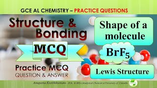 AL Chemistry MCQ  Practice Question  Structure amp Bonding  BrF5  English Medium  Method I [upl. by Timon]