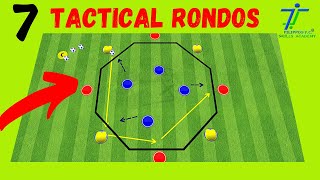 📌Best Soccer Rondo Drills  7 Tactical Rondo Drills [upl. by Belicia]