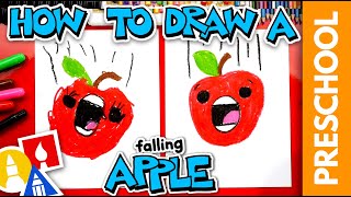 How To Draw A Funny Falling Apple  Preschool [upl. by Coumas]