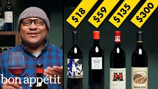 Sommelier Compares Cheap vs Expensive Wines 18300  World of Wine  Bon Appétit [upl. by Arrek]