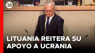 EUROPA  El presidente lituano reafirmó su apoyo a Ucrania [upl. by Suoirad]