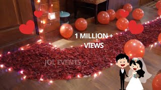 Romantic room decoration ideas surprise anniversary birthday  wedding night Valentine [upl. by Anauq]