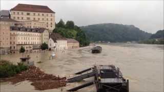 Linz DonauHochwasser 4 Juni 2013 920 cm [upl. by Initof]