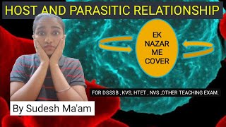 Host parasite relationship Applied biology for DSSSB  By Sudesh Maam [upl. by Annenn]