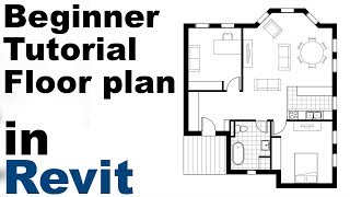 Revit Beginner Tutorial  Floor plan part 1 [upl. by Ahsimaj313]