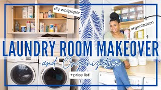 DIY LAUNDRY ROOM MAKEOVER  LAUNDRY ROOM ORGANIZATION [upl. by Okiam]