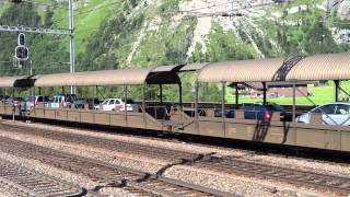 Kandersteg car transport trains [upl. by Notsag]