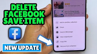 How to delete saved items on facebook 2024  Fb New Update [upl. by Tharp]