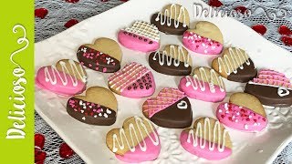 Galletas de Mantequilla con Chocolate  DELICIOSO [upl. by Adran]