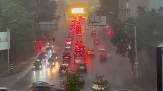 Tbilisi Heavy Rain near Vake Park  May 30 2024  ძლიერი წვიმა თბილისში [upl. by Mackler]