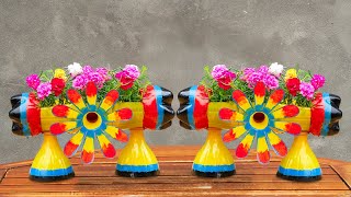 Recycle old coke bottles to make beautiful ten oclock flower pots to decorate your desk [upl. by Mcgannon239]