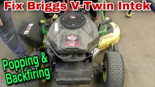 Briggs VTwin Intek Popping and Backfiring Fix It Camshaft Replacement [upl. by Pape]