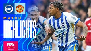 HIGHLIGHTS  Brighton v Manchester United  Premier League [upl. by Narut261]