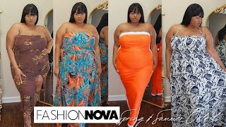 Fashion Nova Curve Summer Strapless Dresses Try On Haul  Strapless Bra Must Haves  Victoria Lashay [upl. by Eidnac252]