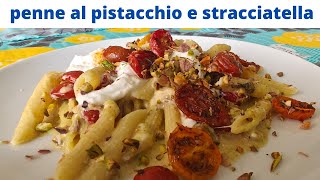 pasta con crema di pistacchio stracciatella e pomodorini confit [upl. by Theressa]